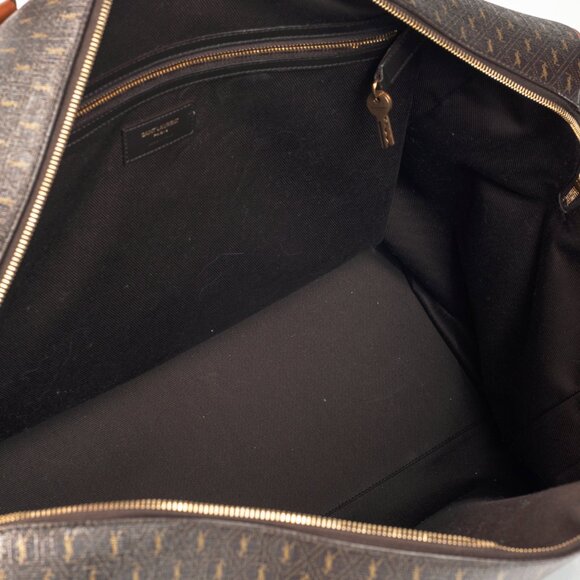 Saint Laurent Le Monogramme 72H Duffle Chestnut Cassandre Canvas & Leather Bag - Picture 12 of 16